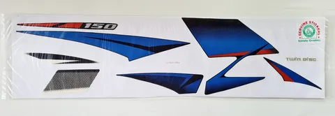 Bajaj Pulsar 150 Dual Disc Black Bike - Blue Sticker — PULSAR sticker Sri Lanka